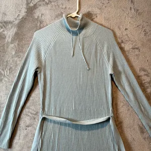 Etcetera Ribbed Knit Midi Sweater Dress Size Large Wool Blend Blue‎ New *Flawed thumbnail 2