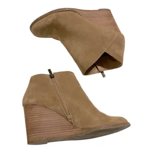 Lucky Brand Wedge Tan Bootie Size 9 M thumbnail 6