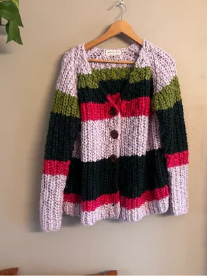 FREE PEOPLE Myles‎ Chunky Striped Cardi thumbnail 2