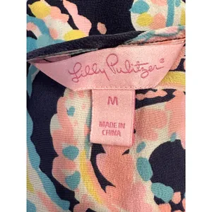 Lilly Pulitzer Women's 100% Silk Racerback For The Halibutt Malie Tank Multi S thumbnail 9