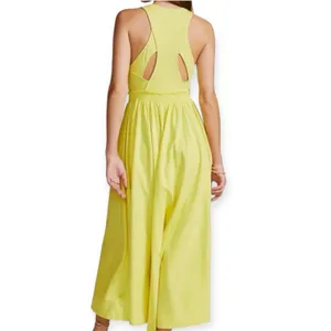 Daily Practice Anthropologie Ribbed Athletic Maxi Dress Size Medium Yellow thumbnail 2