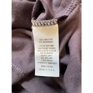 Lisa Bayne Cowl Neck Tunic Top Size XL Plum Purple Lagenlook Artsy Asymmetric thumbnail 4