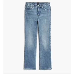 J. Crew Mid-Rise Flare Crop All Day Stretch Med Indigo Wash Sz 32 NWT Petite thumbnail 4