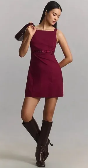 ANTHROPOLOGIE Sleeveless‎ Boat-Neck Mini Dress thumbnail 1