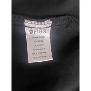 Figs Technical Collection Black V-Neck Scrub Top FW1000 Womens Size XL thumbnail 8