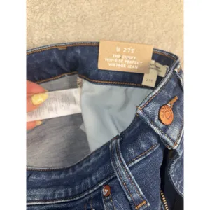 Madewell NWT Womens 27T Curvy Perfect Vintage Jeans Mid Rise Blue thumbnail 7