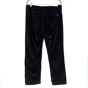 Karl Lagerfeld Corduroy Pants Sz 10 Chocolate Quiet Luxury Preppy Fall Heritage thumbnail 7