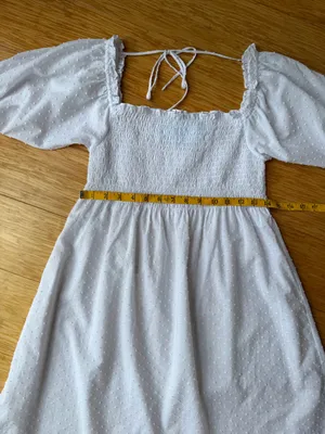 Hill House Home Athena Nap Dress White Swiss Dot Cotton Mini XS thumbnail 10
