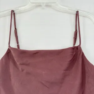 Signature Womens Thin Strap Seamless Cami‎ Tank Top Mauve Rose Medium NwT thumbnail 3