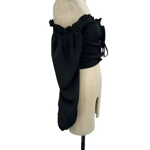Superdown Darleen Off the Shoulder Corset Top in Black‎ Size XS thumbnail 6