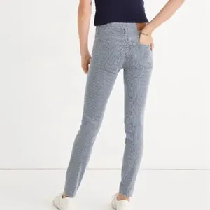 Madewell 9”mid rise piper striped skinny jeans 32 thumbnail 2