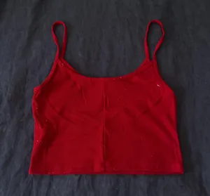 Brandy Melville ribbed red tank top thumbnail 2