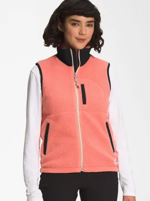 The North Face Women’s Cragmont Fleece Vest Full Zip Retro in Orange S thumbnail 1