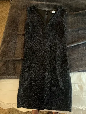 Sparkly Black Dress Size L thumbnail 1