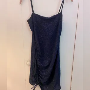 Windsor Navy Glitter Knit Mini Dress Size L thumbnail 2