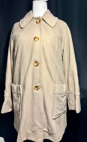 Vintage Item House Tacoma Washington Beige Wool Car Coat ILGWU Union Tag 60s 70s thumbnail 1