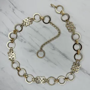 Textured Gold Chain Belt Circle Lattice XS/S ✨ thumbnail 1