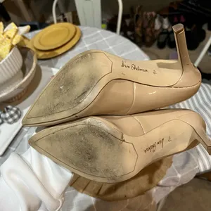 Sam Edelman Patent Nude Pointed Toe Pumps Heels Sz 7.5 thumbnail 8
