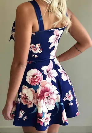 Floral Romper Blue Size L thumbnail 2