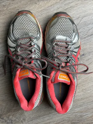 ASICS GEL-Nimbus 15 FluidRide Running Shoes Gray Pink Orange Size 10.5 thumbnail 5