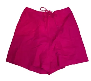 Company Collection Fuchsia Pink Linen Blend Shorts Elastic Waist‎ Drawstring LG thumbnail 1