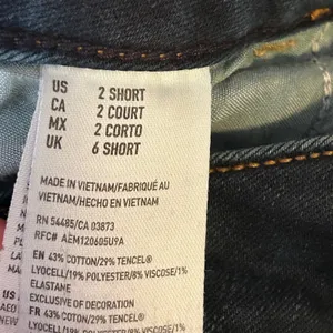 American Eagle Outfitters Women's‎ Super Stretch Dark Wash Skinny Jeans 2 Short thumbnail 5