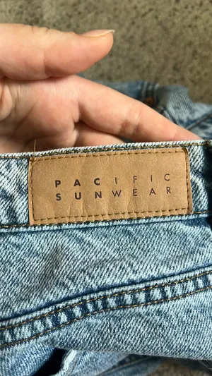 PacSun Denim Blue Jeans High-Rise straight thumbnail 3