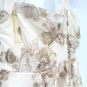 Lulus Truly Inspiring Floral Appliqué Mini Homecoming Dress Women Ivory Coquette thumbnail 6