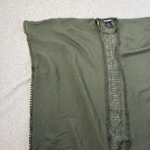 Steve Madden Women's OSFM Olive Green Kimono Cardigan Wrap Lace Trim Open thumbnail 5