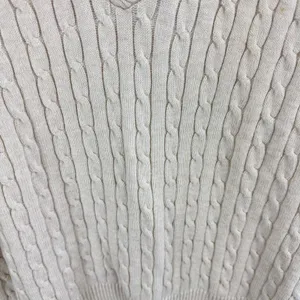 JEANNE PIERRE Womens Cable Knit Shawl Collar Sweater Beige Cotton‎ Long Sleeve L thumbnail 3