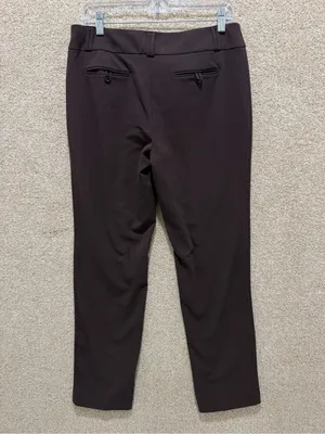 Business slacks size 6 Anne Klein chocolate brown pants‎ belt loops back pockets thumbnail 2