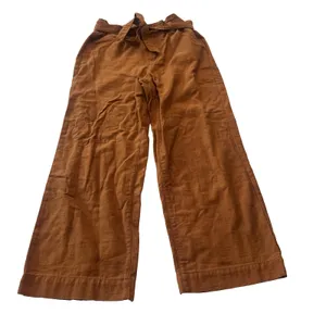JCrew Paperbag High Rise Wide Leg Crop Twill Pants Terracotta Women’s size 6 thumbnail 16