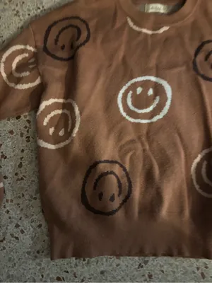 Altar’d State Smiley Face Oversized Sweater Women’s Size XS thumbnail 3