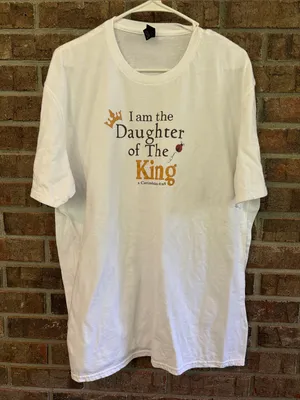 Anvil White "Daughter of the King" Religious Faith Christian Graphic Tee thumbnail 1