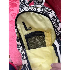 Kavu Black and White Floral Patterned Backpack thumbnail 6