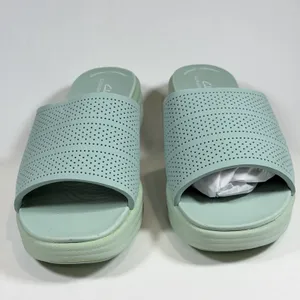 Clarks Size-9W Cloudsteppers Washable Slide Drift Twist Sandals‎ Mint thumbnail 6