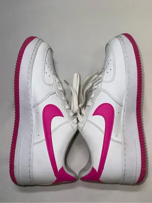 Nike Air Force 1 Low White Laser Fuchsia Pink FV5948-102 Youth 7Y Women 8.5 thumbnail 7