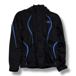 The North Face Womens XS Black‎ Blue Hooded Ski Shell Jacket Powder Skirt thumbnail 2