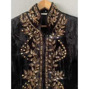 Soft Surroundings Velvet Embroidered Jacket thumbnail 3