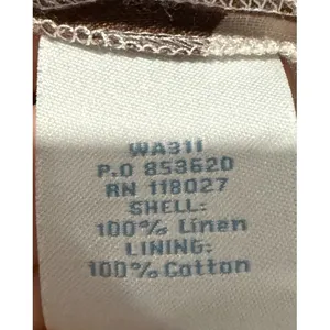Boden 100% Linen Mini Shift‎ Dress Size 2 Brown Zebra Animal Print Safari thumbnail 5