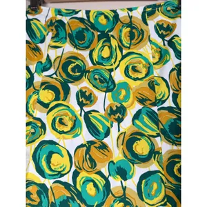 Boden Womens Green Yellow Abstract Floral A-Line‎ Mini Skirt With Pockets Sz 4 thumbnail 3