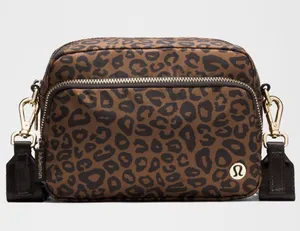 Lululemon Leopard Midi Desert Khaki Brown & Gold Everywhere Crossbody Bag 2L thumbnail 1