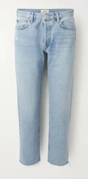 AGOLDE Parker cropped high-rise straight-leg jeans denim pants thumbnail 1