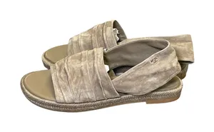Tory Burch Gathered Slingback Strap Coastal Suede Espadrille Sandals Size 7.5 thumbnail 1