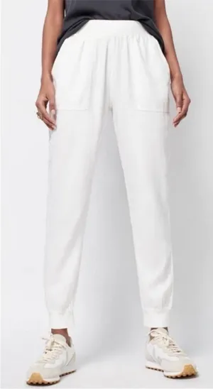 Faherty Arlie‎ Day White Jogger Pants size XL linen thumbnail 1