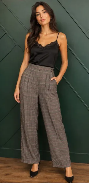 Ann Taylor Vintage Glen Plaid Trousers Dark Academia Retro Preppy Granny Core thumbnail 1
