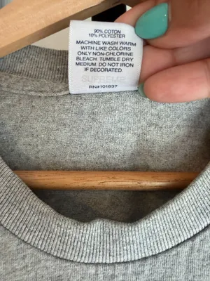 Supreme Verify Tee Heater Grey Men's Size: L 90% Cotton thumbnail 5