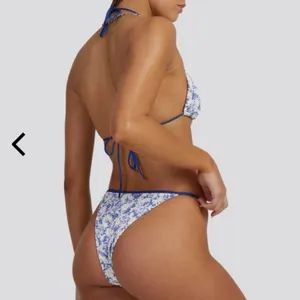 NWT RVCA Blue Daisy Floral Skimpy Coverage High Cut Leg Bikini Bottoms Size M/10 thumbnail 2