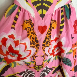 Nice To Meet You Women's Tropical Animal Print Midi Dress Pink Medium thumbnail 4