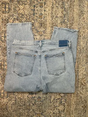 Abercrombie & Fitch The Ankle Straight Ultra High Rise Jeans Light Wash Size 33 thumbnail 4